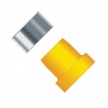 IDEX® Super Flangeless™ Ferrule Tefzel™ (ETFE), 1/4-28 Flat-Bottom, for 1/8" OD Yellow - Single