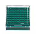 CELLTREAT 100 Place Storage Box for CF Cryogenic Vial, Polycarbonate, Non-sterile (5/pkt)
