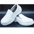 RUNO White Low Cut Slip on Safety Shoe