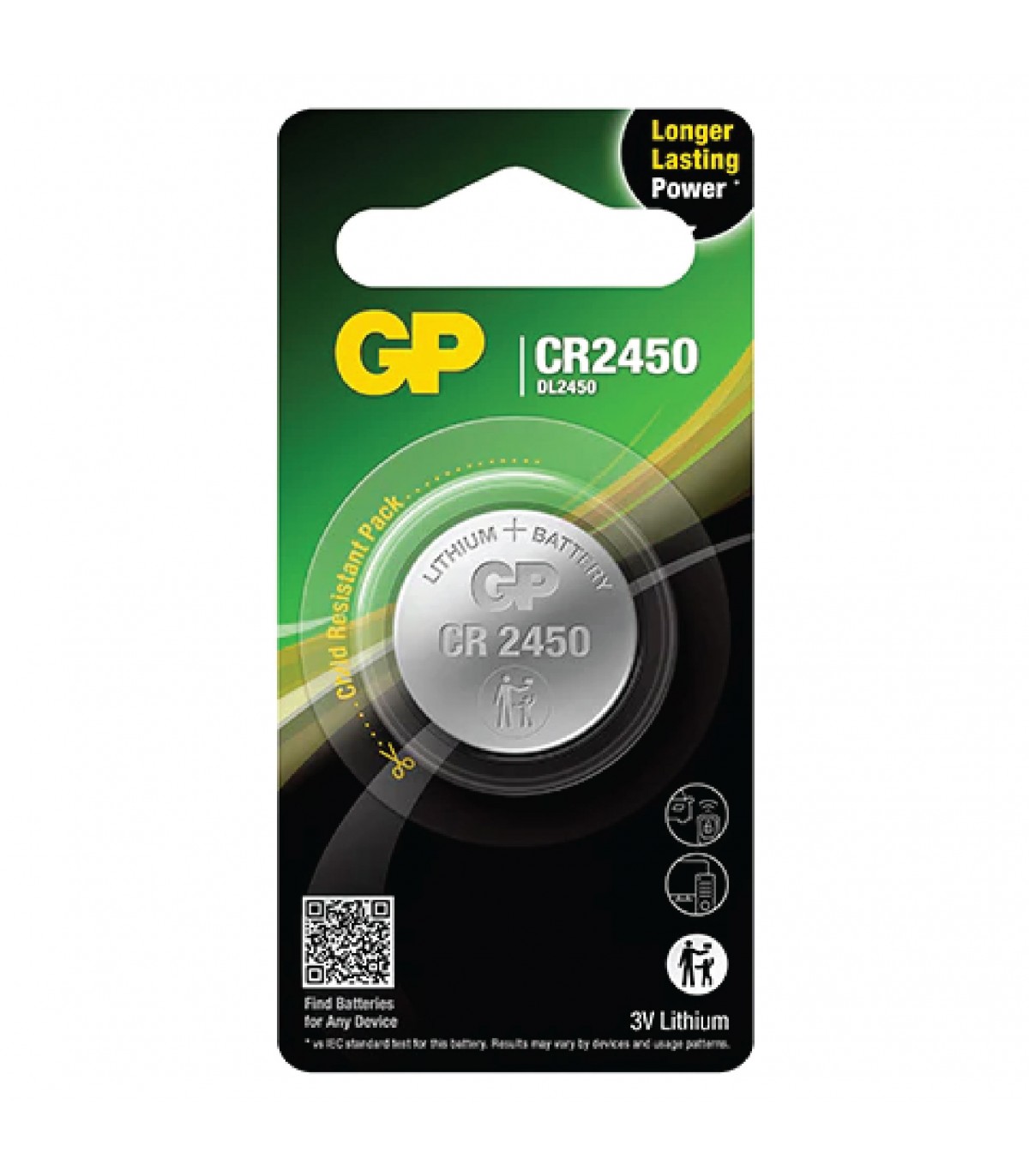 Buy GP Lithium Coin Battery CR2450, Econo Green