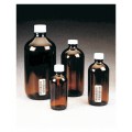 Thermo Scientific™ I-Chem™ Boston Round Narrow-Mouth Amber Glass Bottles with Closure