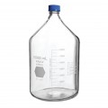 DWK Life Sciences® Kimble® KIMAX® 10000mL Graduated Glass Media Bottle with Blue PP GL45 Screw Cap
