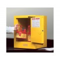 Justrite Sure-Grip® EX Countertop Flammable Safety Cabinet,4 Gallon,1 Self-Close Door, Yellow