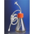 Corning® 250 mL Polycarbonate Erlenmeyer Flask with 1/8 Dip Tube, 0.2 µm Vent, Male Luer Lock, Sterile