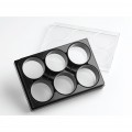 Corning® Elplasia® 6-well Black/Clear, Square, Plasma Treated, Microcavity Plate, with Lid