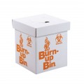 Dynalon® 797045 Burn-Up™ Bin Biohazard Waste Disposal Box without Liner, Bench Model, L x W x H: 8 x 8 x 10’’