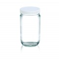 DWK Life Sciences® WHEATON® Clear Straight Sided Jar, White PolypropyleneCap , Poly-Vinyl Liner, 32 oz