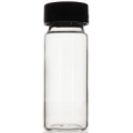 Glass Bottle with Black Screw Cap 30ml, 27.5*72.5mm