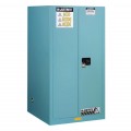 Justrite 60 Gallon, 2 Shelves, 2 Doors, Manual Close, Corrosives/Acid Steel Safety Cabinet, Sure-Grip® EX, Blue