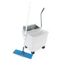 Mop Bucket Systems, Perfex TruClean II Compact Flat Mop, Bucket-in-Bucket