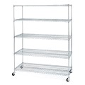 Stainless Steel 304, 5 levels wire mesh shelf (915 x 610 x 1753 mm) comes with arcylic clear sheet