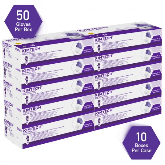 Kimberly Clark™ Purple Nitrile Xtra Powder Free Exam Gloves 12”